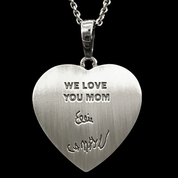 Fingerprint Jewelry LARGE HEART Pendant - Picture 3 of 6